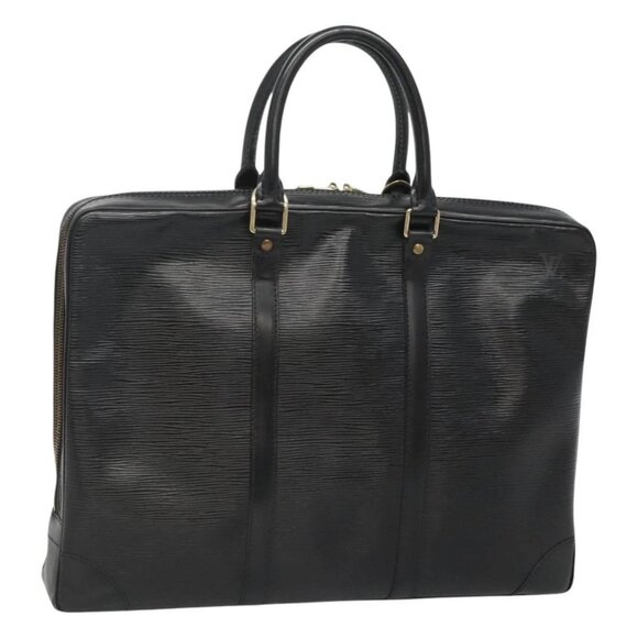 LOUIS VUITTON Epi Porte Documents Voyage Business Bag Black - Picture 1 of 16